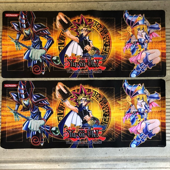 Yu Gi Oh Konami cards play mat rubber set of 2 - Picture 1 of 5